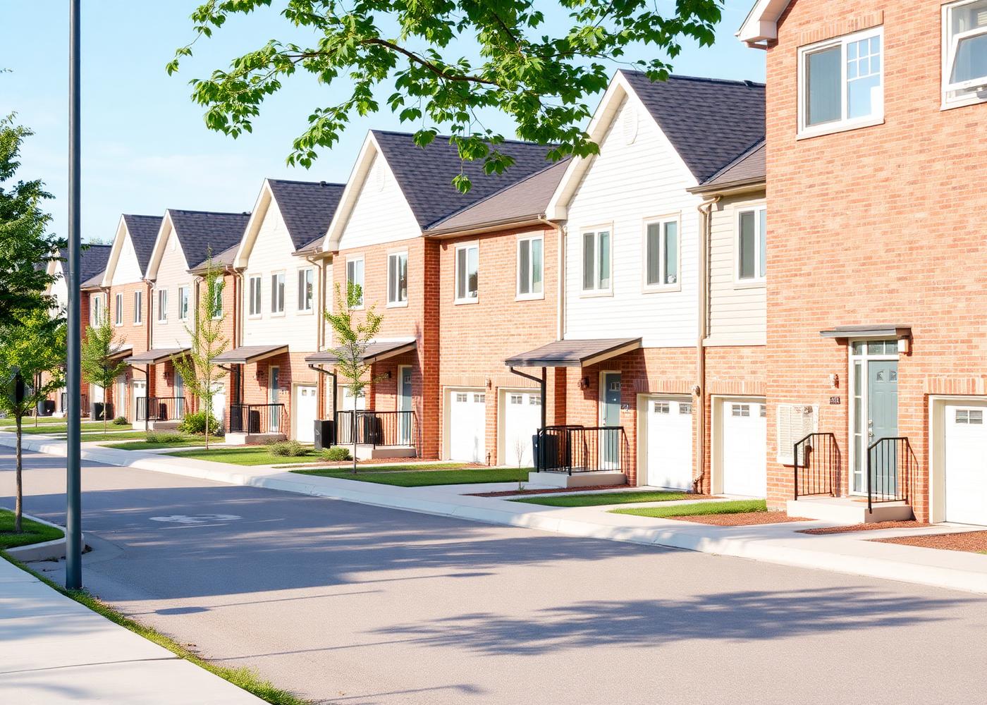 Row of Ontario townhouses